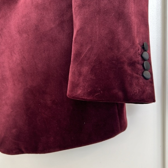 Linea Uomo Size 44 Burgundy Smoking Jacket - Picture 3 of 7